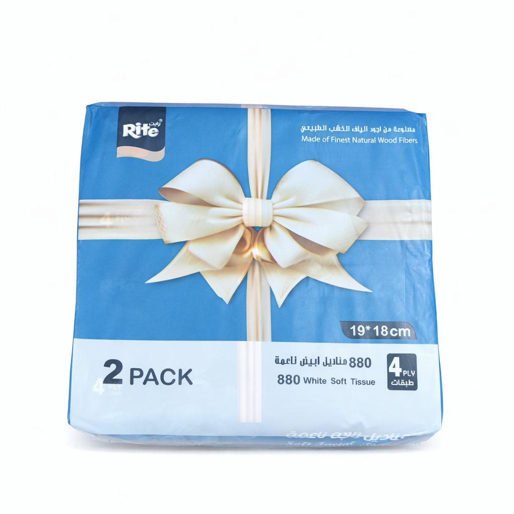 Rite Facial Tissues – 440 Sheets × 2 Wrapped Packs (880 Sheets) | Model 11821