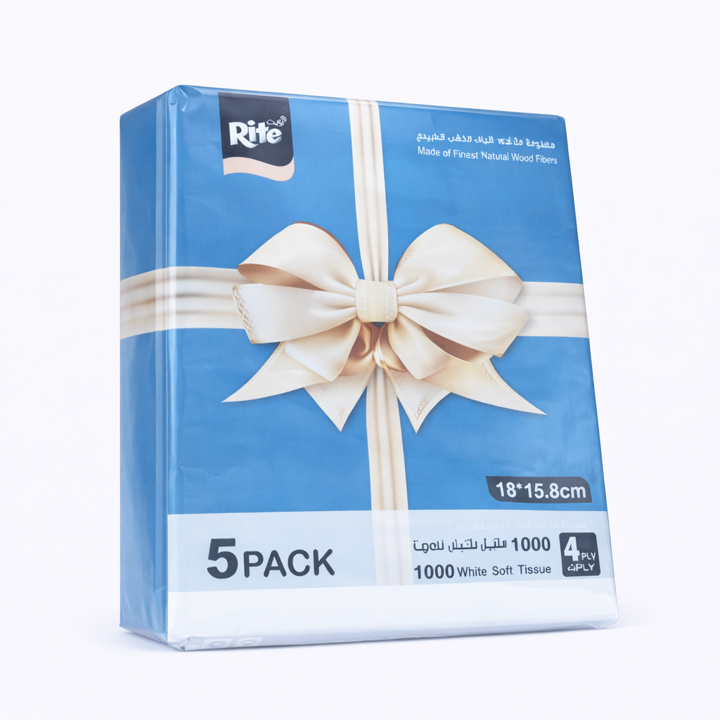 Rait Facial Tissues – 1000 Sheets | 4 Ply | Model 11825