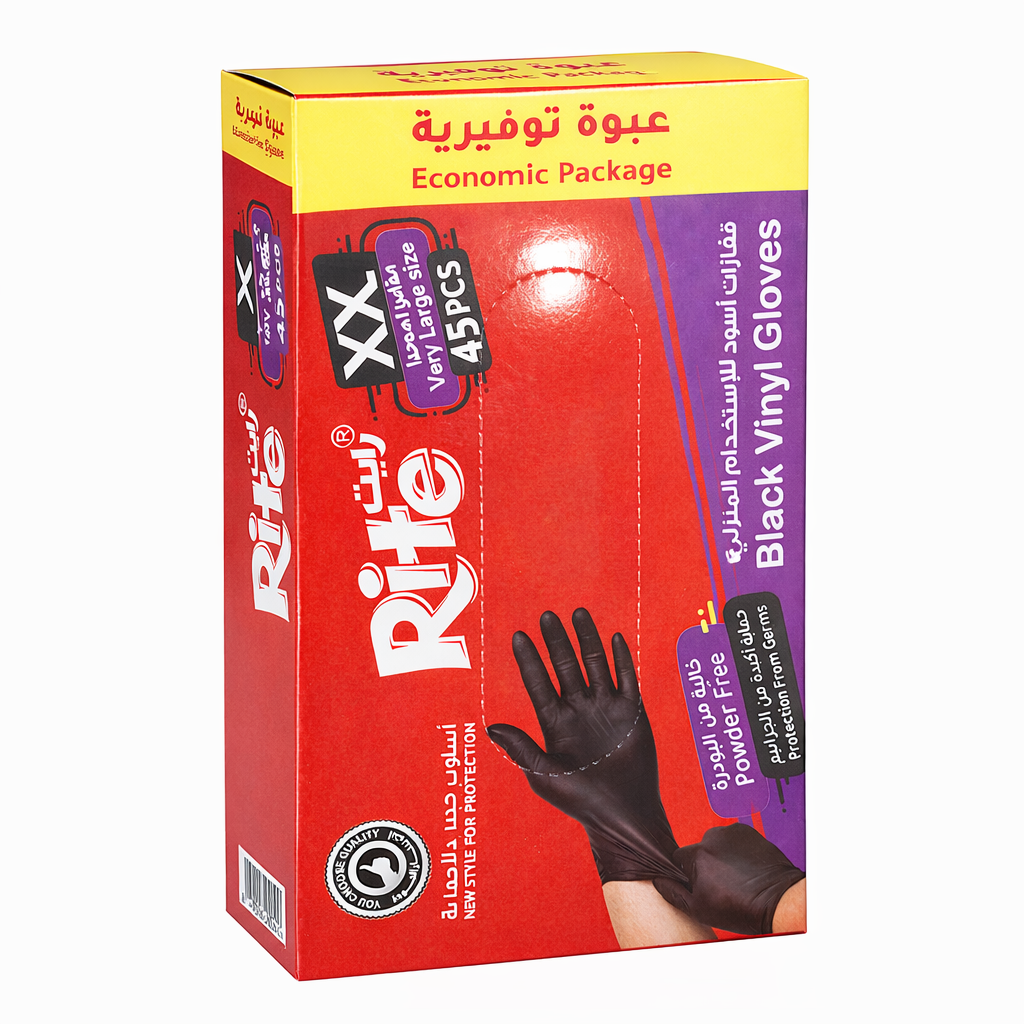 Rite Jonte Gloves – Size XL – Black – 45 Pieces (Model 9200)
