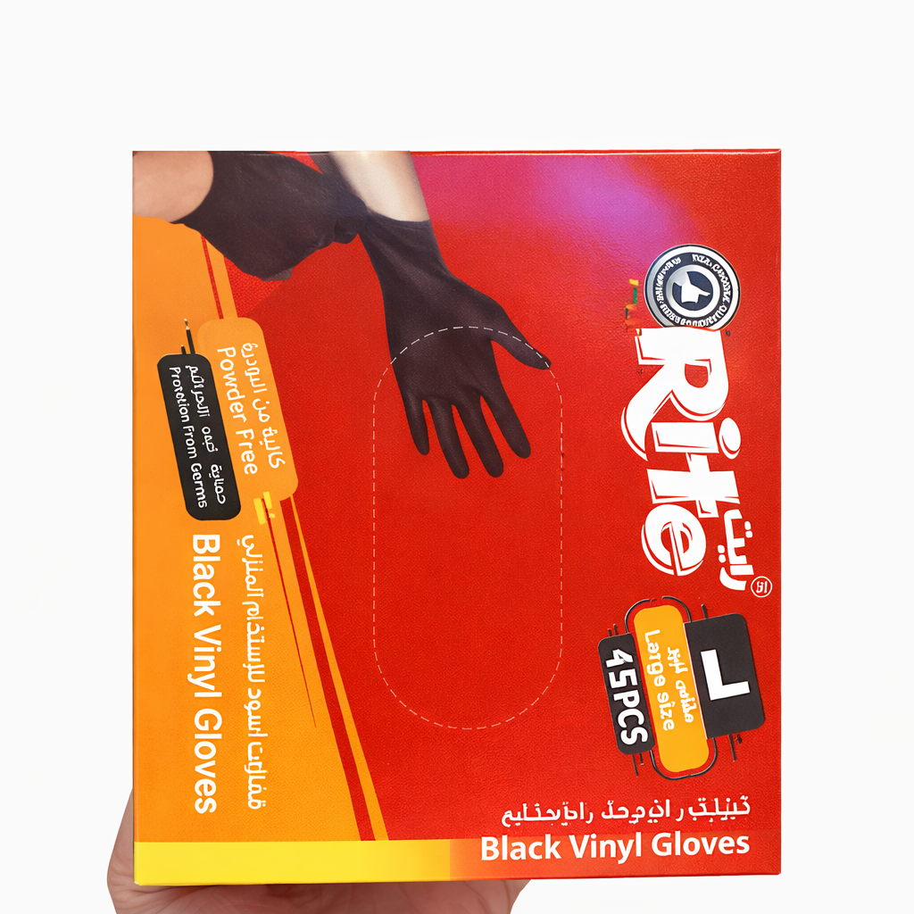 Rite Jonte Gloves – Size L – Black – 45 Pieces (Model 9199)