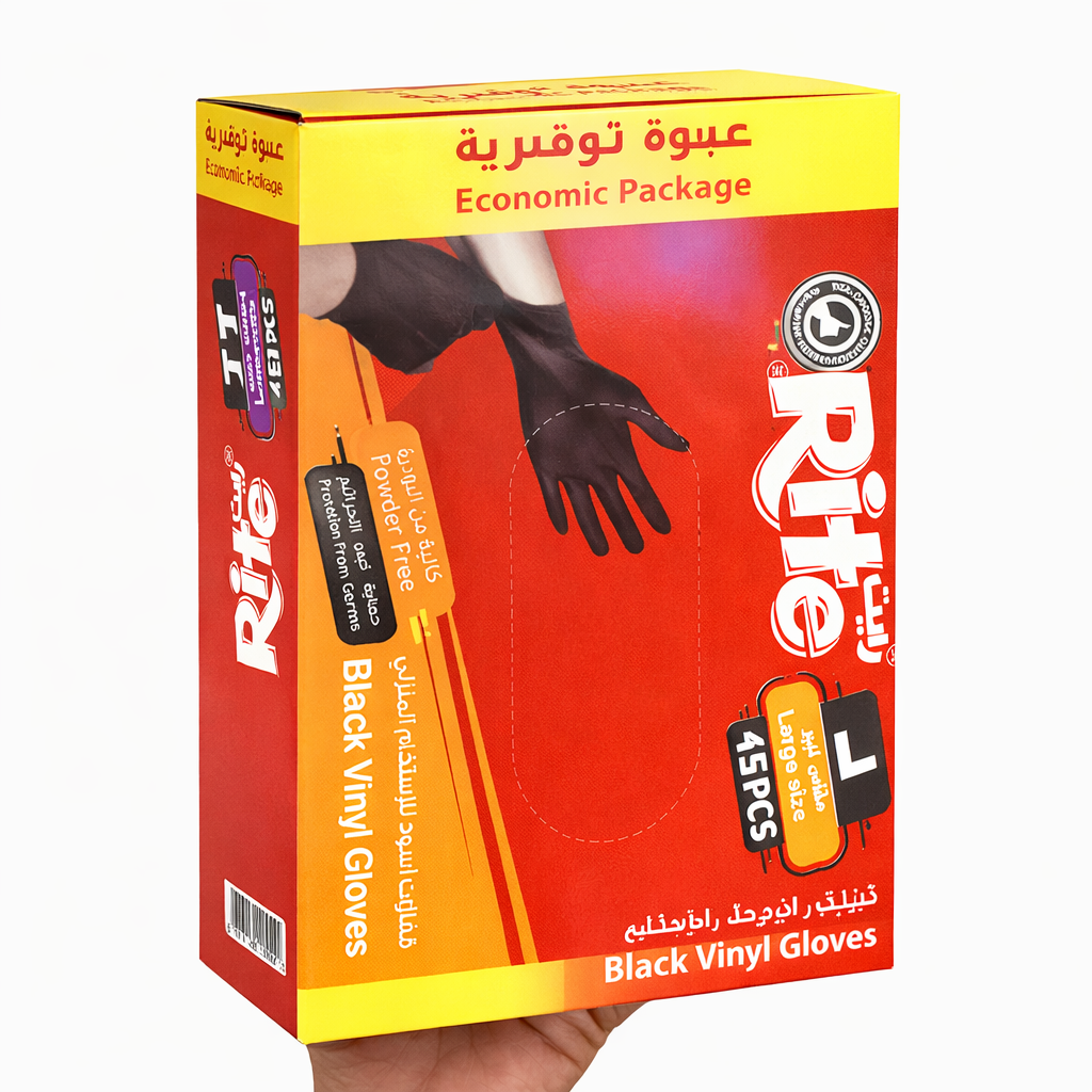 Rite Jonte Gloves – Size L – Black – 45 Pieces (Model 9199)