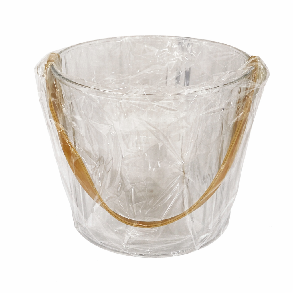 Ice Cube Tray with Leather Handle + Tongs