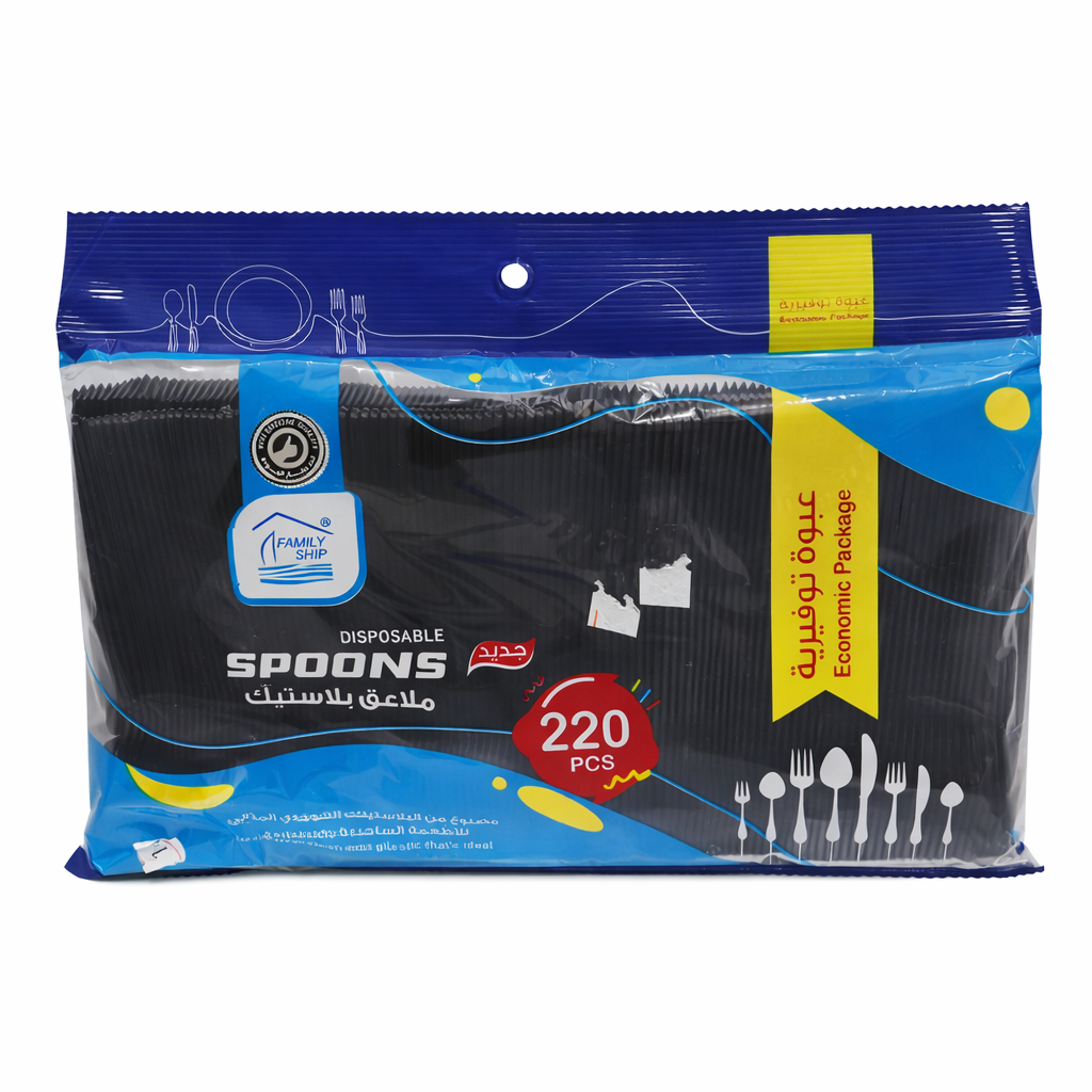 Rite black Dessert Spoons – 220 Pieces × 36 Packs | Model 22-13