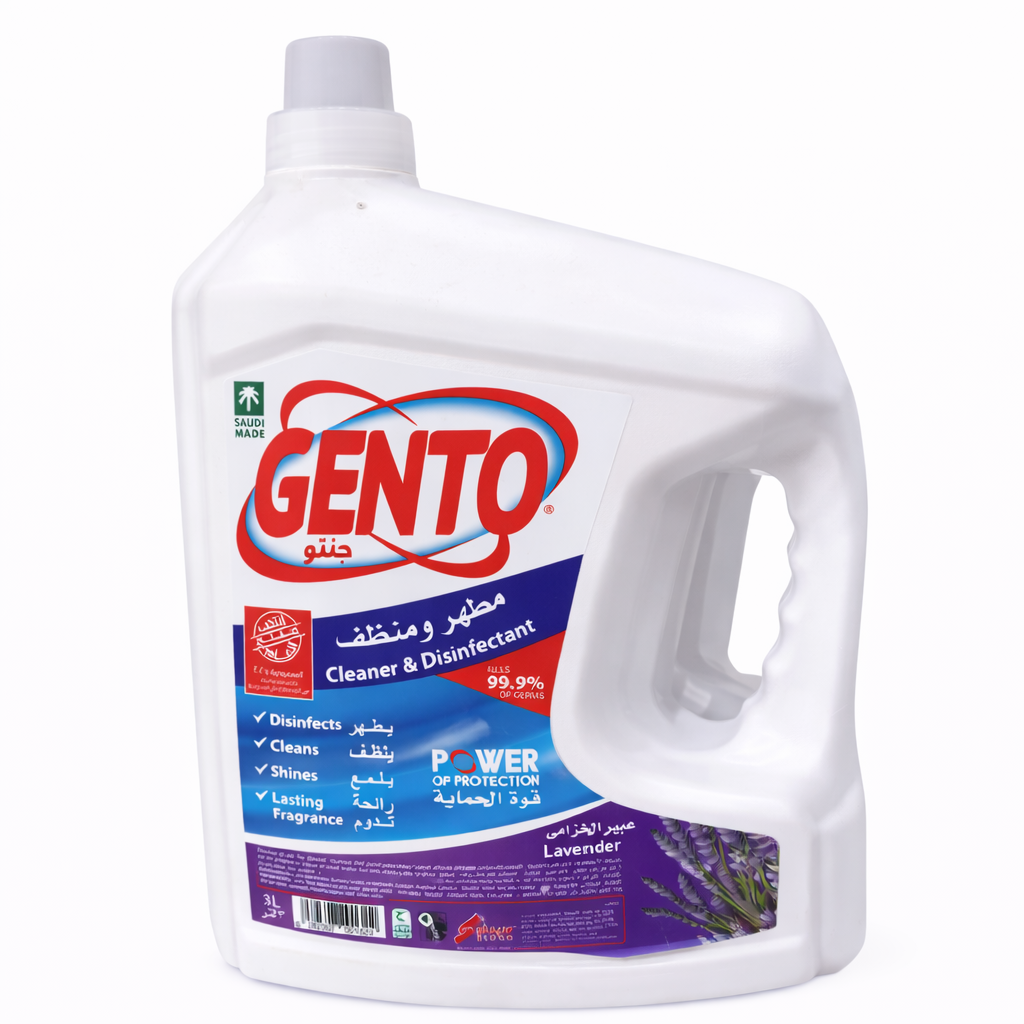 Gento Disinfectant – 3 Liters | Lavender | Pack of 6