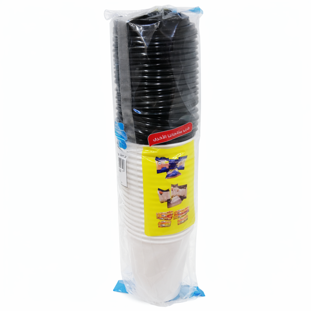 Rite white paper cups with lids, 8 oz capacity