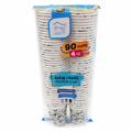 Rite paper cups with stylish letter designs, 4 oz capacity