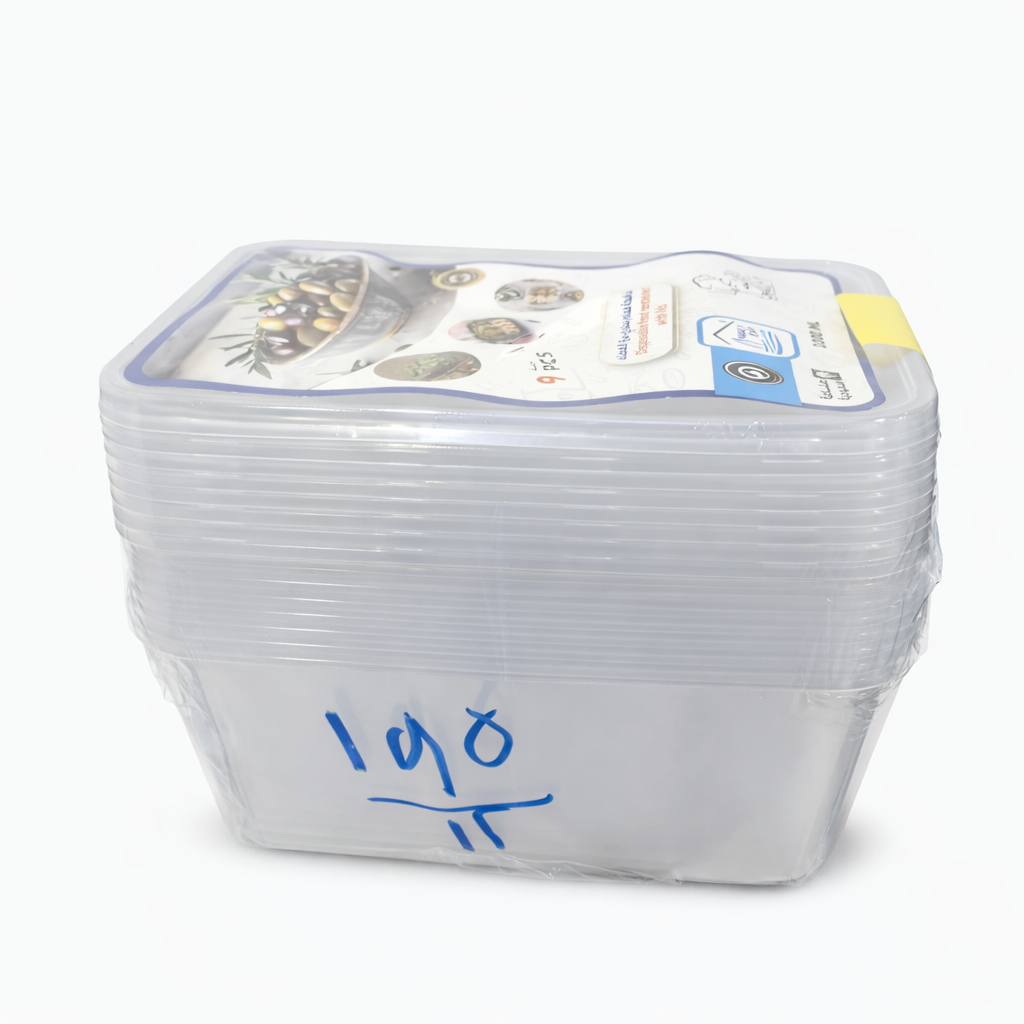 Right Clear Plastic Food Containers 1000 ml – 9 Pieces – Model 22-301