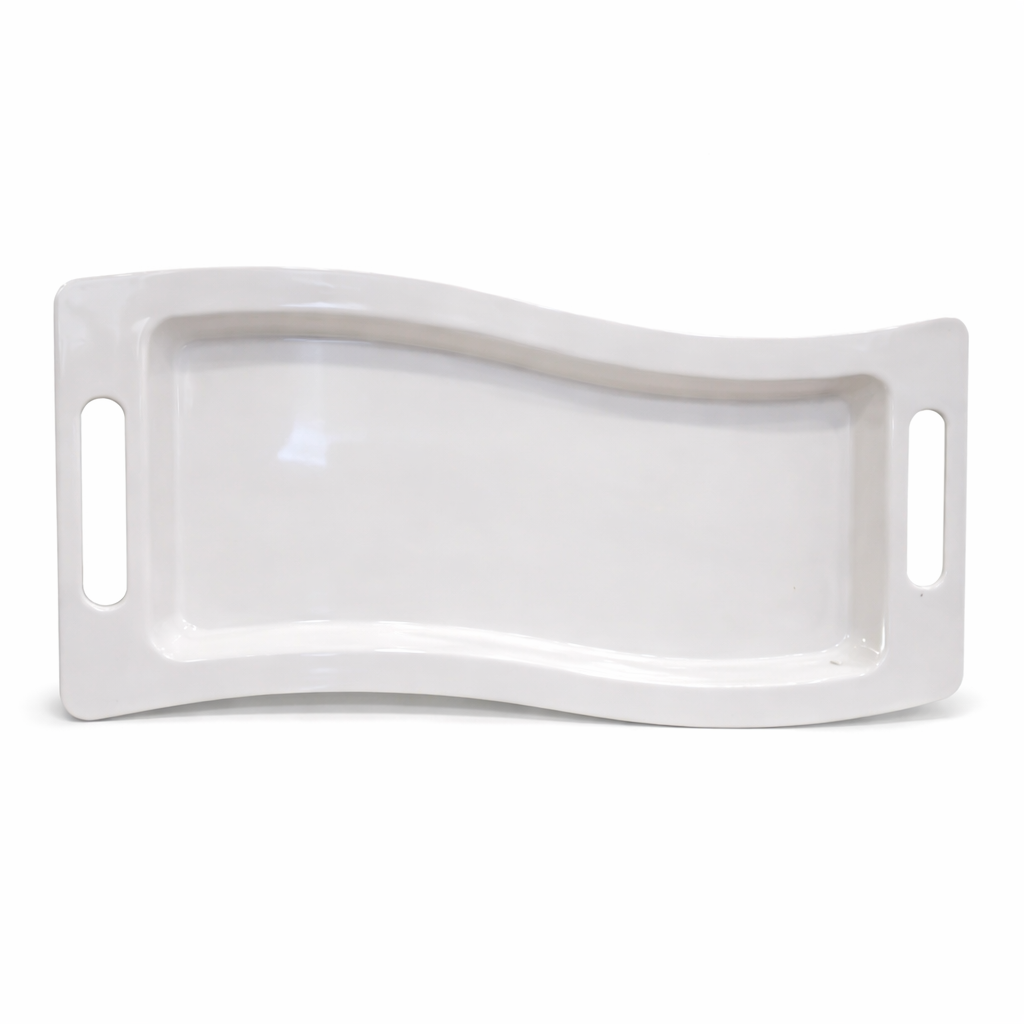 Rite White Melamine Plate – Size 40×17 cm | Model 6094