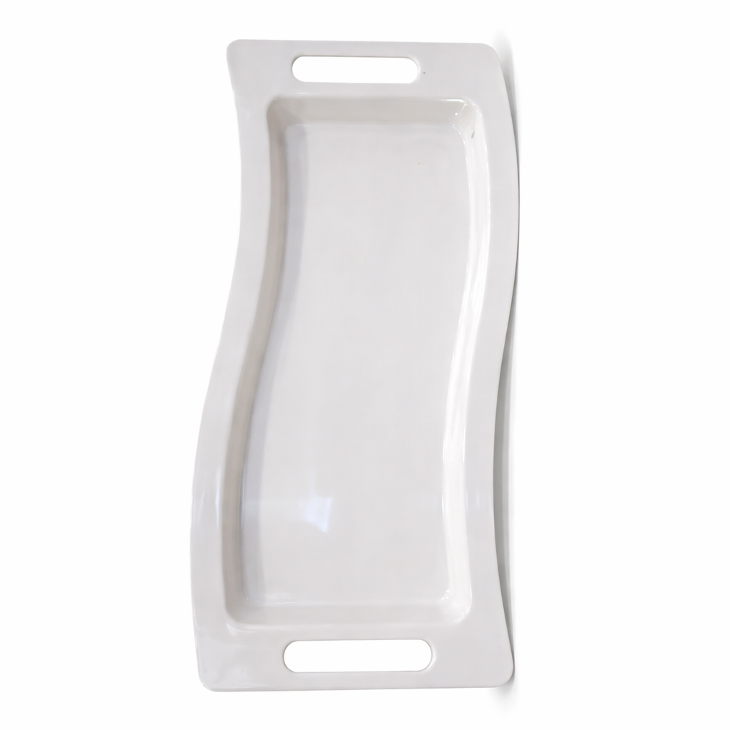 Rite White Melamine Plate – Size 40×17 cm | Model 6094