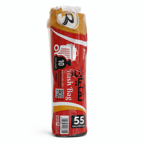 Black Trash Bags Roll – 55 Gallon Capacity
