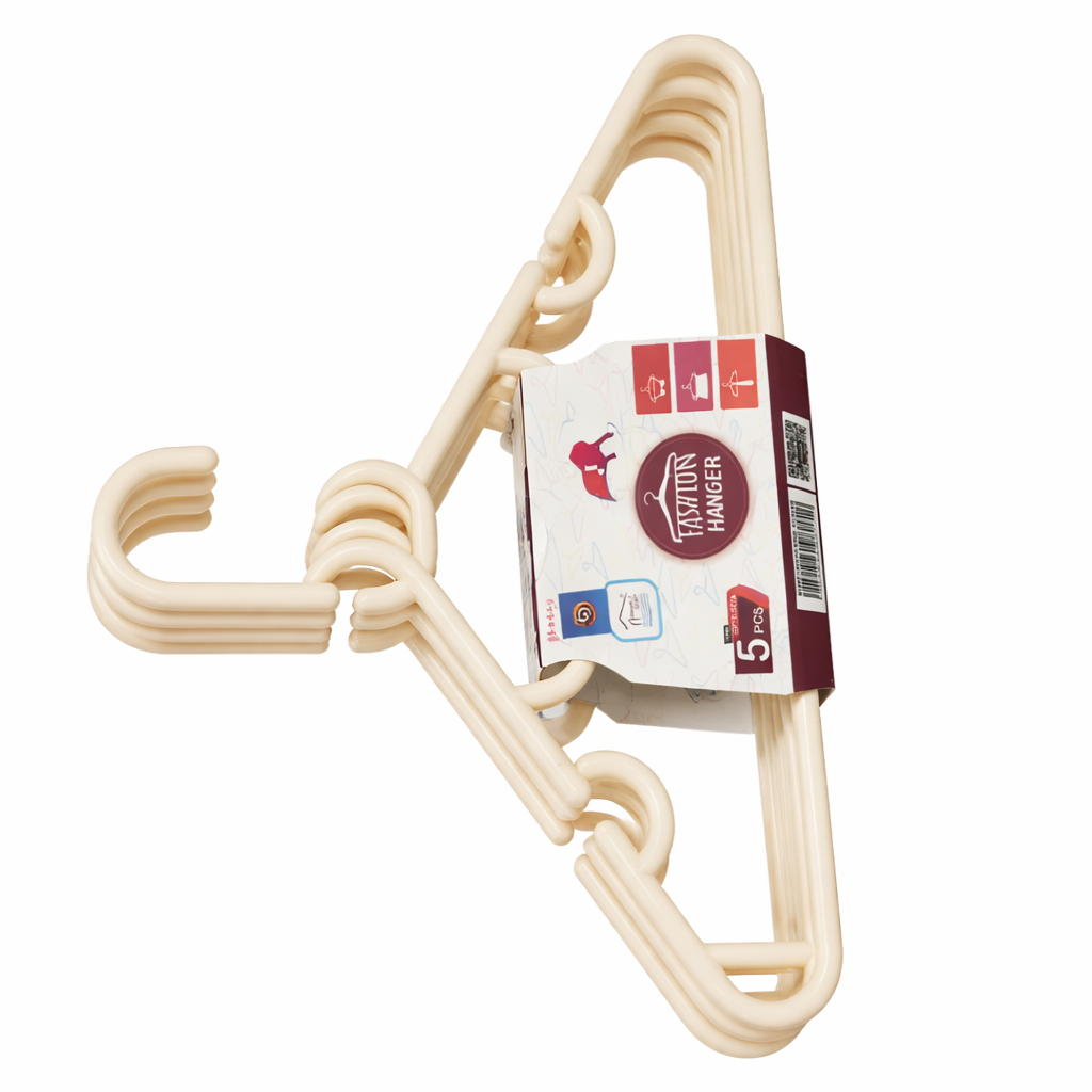 Rite Plastic Clothes Hangers – 5 Pieces (Model 8509)