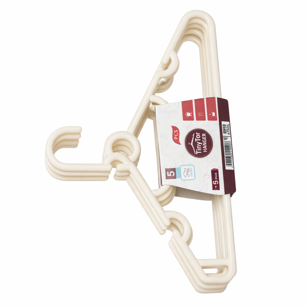 Rite Plastic Clothes Hangers – 5 Pieces (Model 8510)