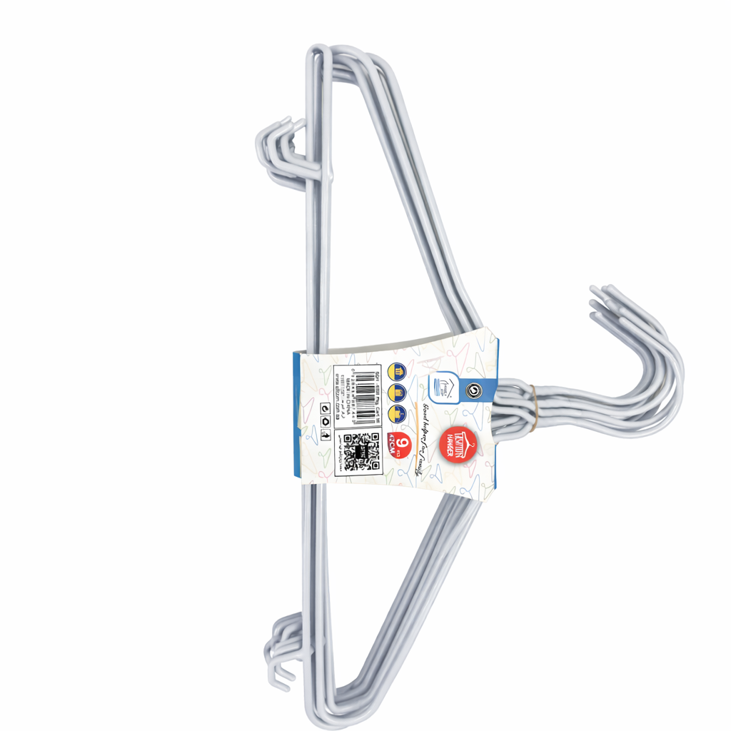 Rite Metal Clothes Hangers – 9 Pieces (Model 8598)