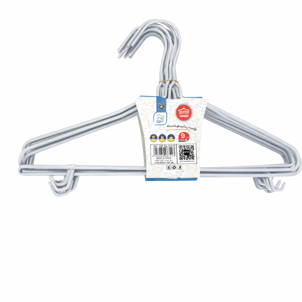 Rite Metal Clothes Hangers – 9 Pieces (Model 8598)
