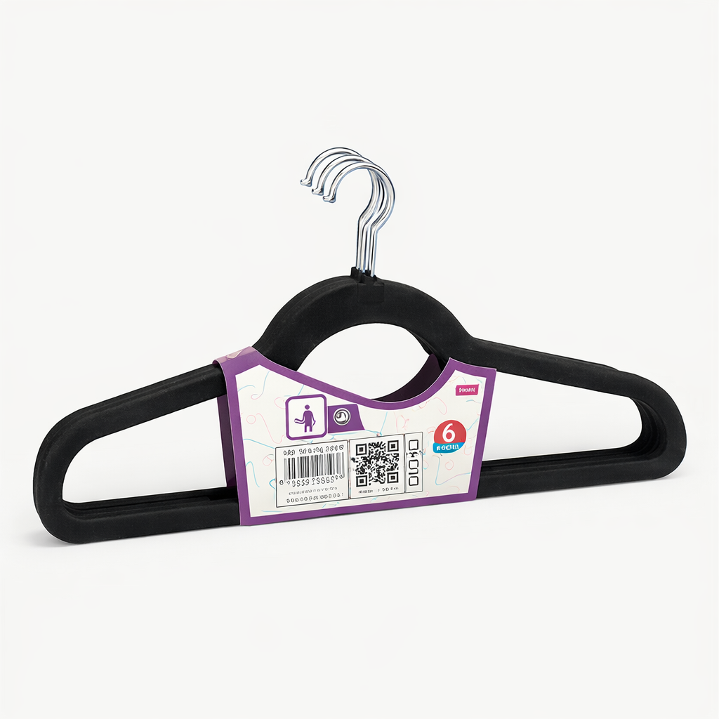Rite Velvet Clothes Hangers – 6 Pieces (Model 8578)