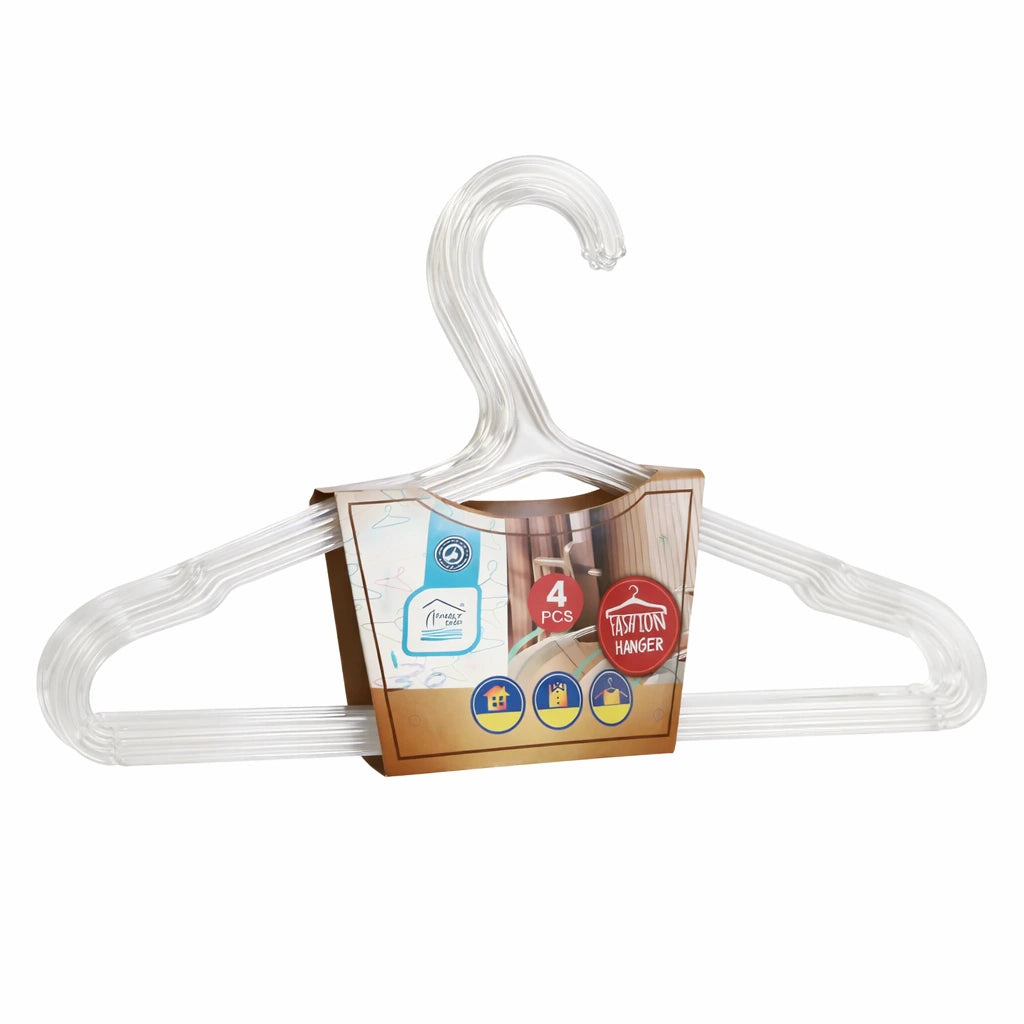 Rite Transparent Clothes Hangers – 4 Pieces (Model 8281)