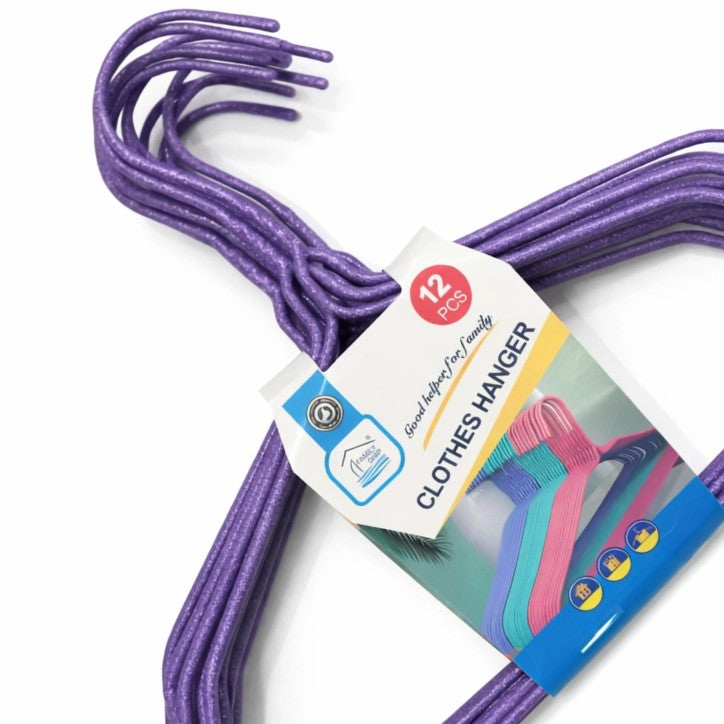 Rite Colored Metal Clothes Hangers – 12 Pieces (Model 10383)