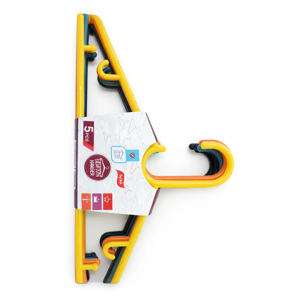 Rite Colored Plastic Clothes Hangers – 5 Pieces (Model 6716)
