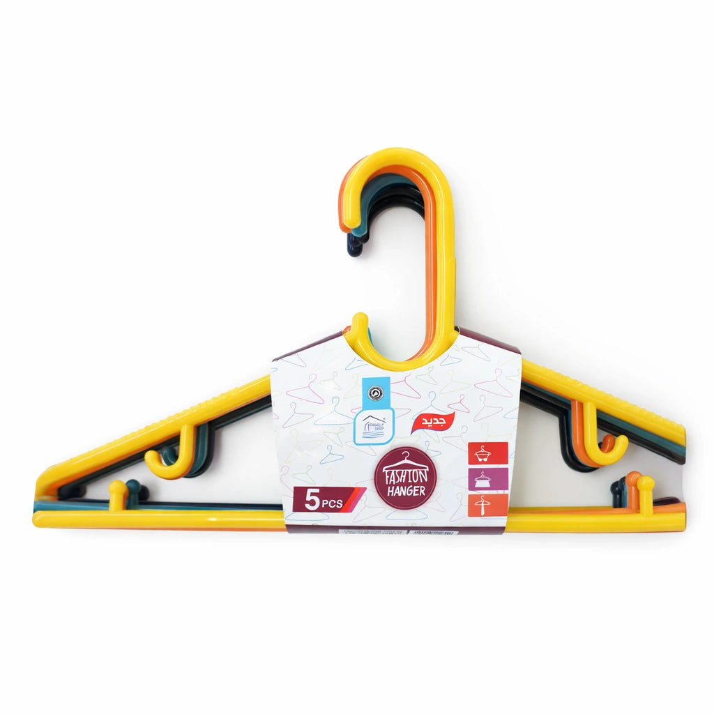 Rite Colored Plastic Clothes Hangers – 5 Pieces (Model 6716)