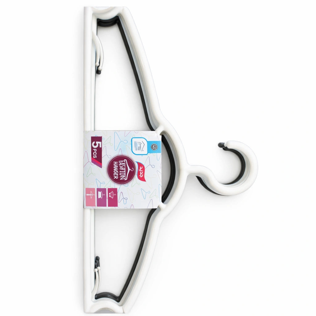 Rite Colored Plastic Clothes Hangers – 5 Pieces (Model 6688)