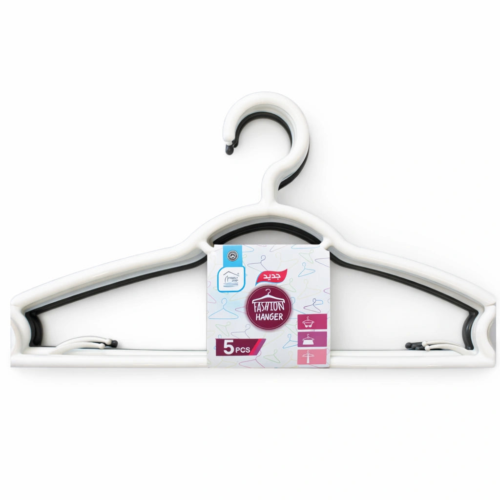 Rite Colored Plastic Clothes Hangers – 5 Pieces (Model 6688)