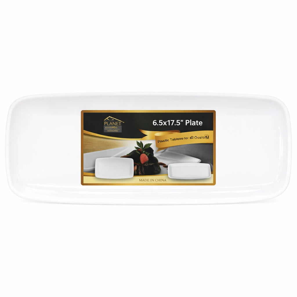 Rite White Rectangular Dessert Plates – 2 Pieces (Model 5379)