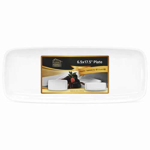 Rite White Rectangular Dessert Plates – 2 Pieces (Model 5379)