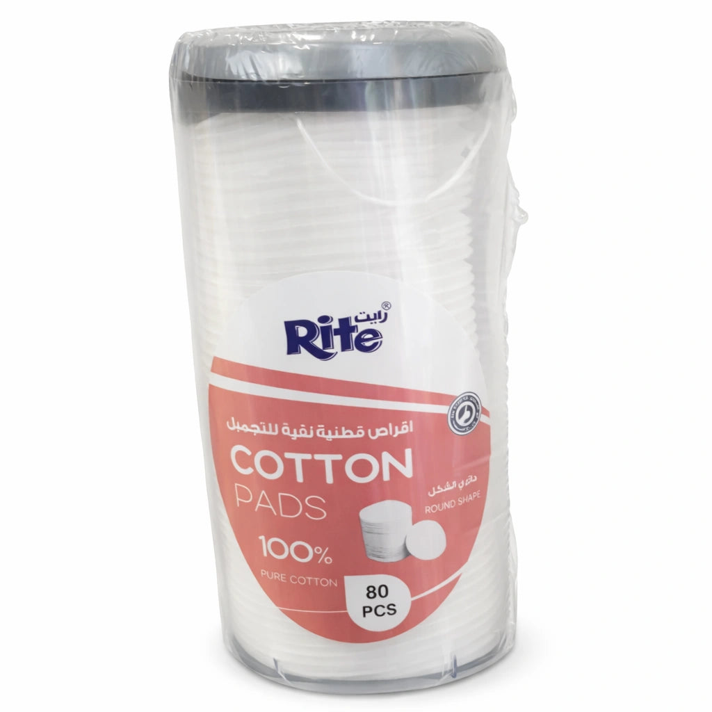 Rite Beauty Cotton Pads 80 Pieces with Stand – Model 8340