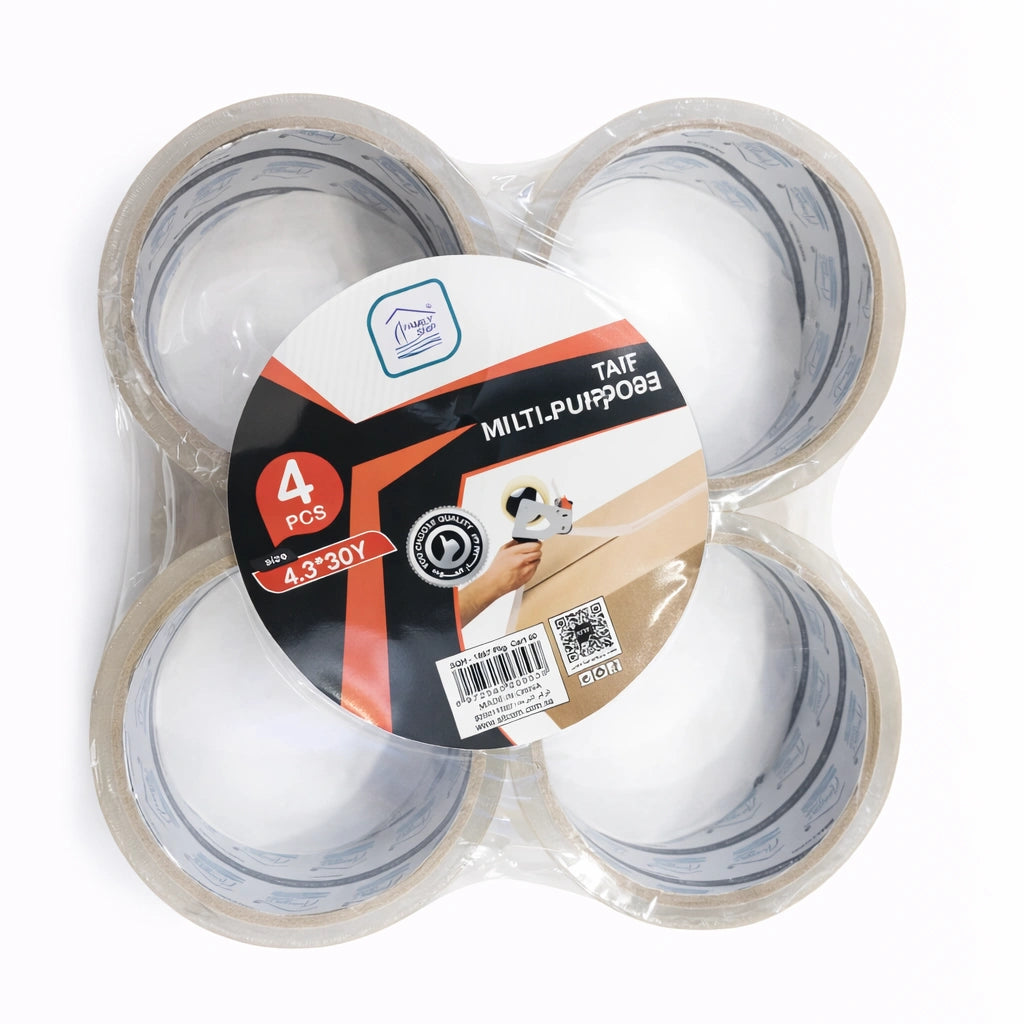 Rite 1867 Clear Adhesive Tape – 4 Rolls × 30 Yards