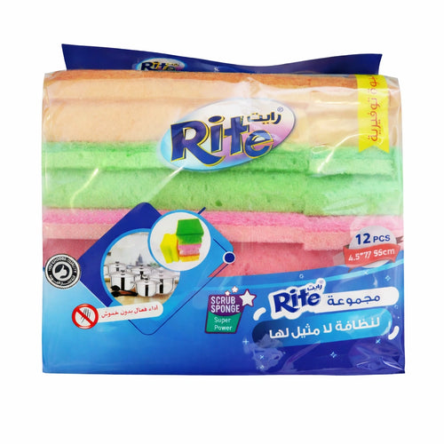 Colored Dishwashing Sponges – 12 Pieces – rite – Model 117