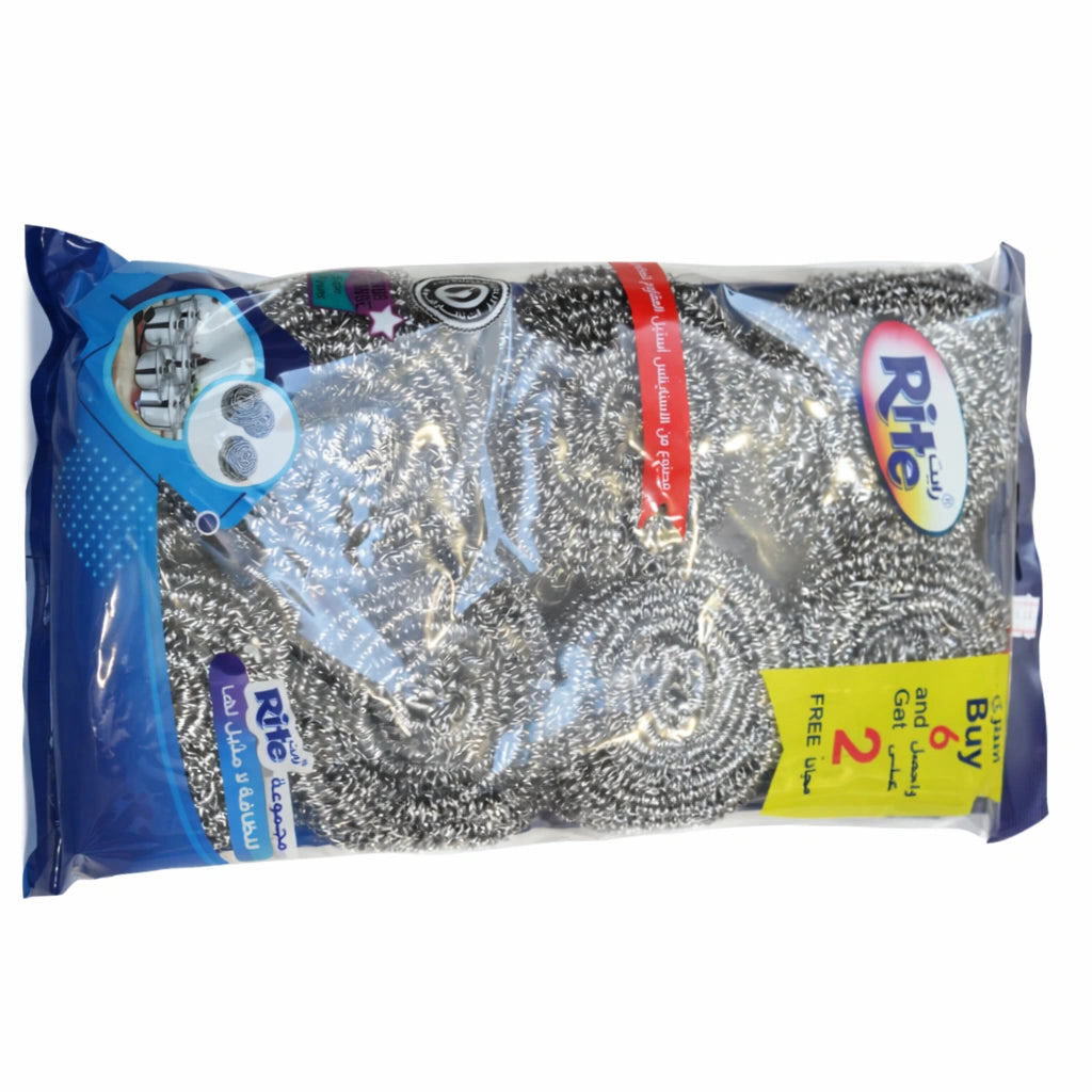 Stainless Steel Scourers – rite – 6+2 – Model 114