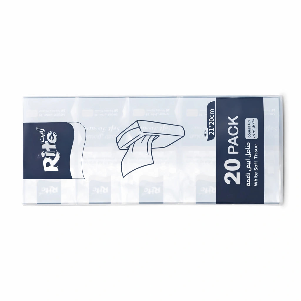 Rite School Pocket Tissues – White – 20 Pieces (Model 11817)