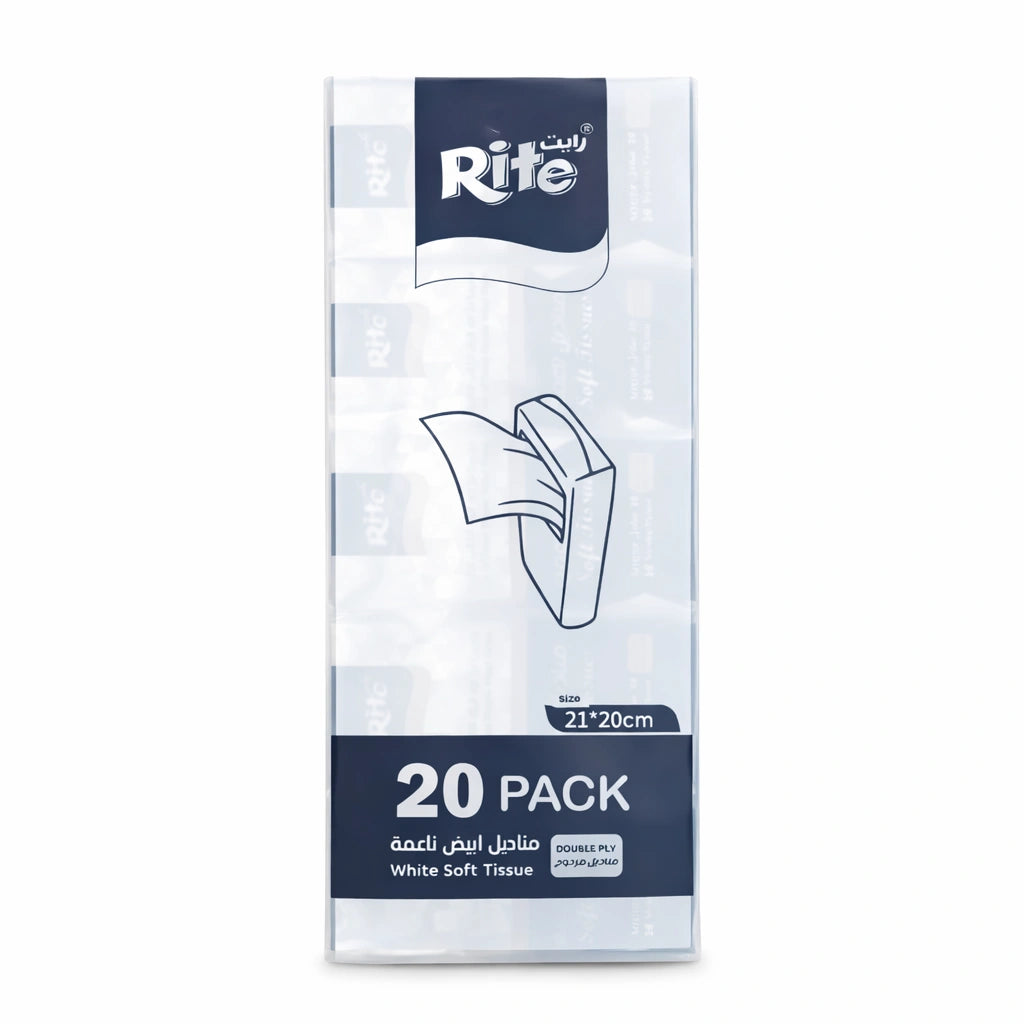Rite School Pocket Tissues – White – 20 Pieces (Model 11817)