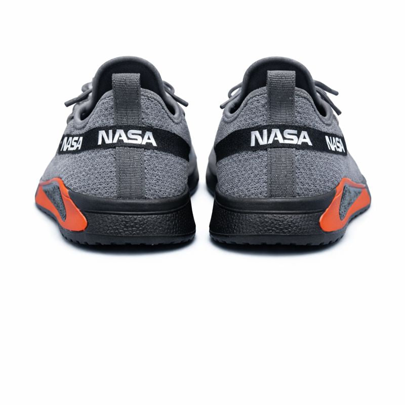 حذاء  رصاصي 2 خط اسود و اورانج (NASA)