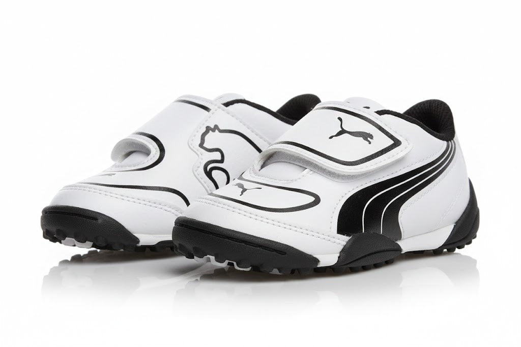 Kids’ Shoes – White & Black (Puma)