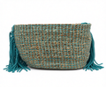 Woman's Teal Blue Italian Handbag (ALEX MAX)