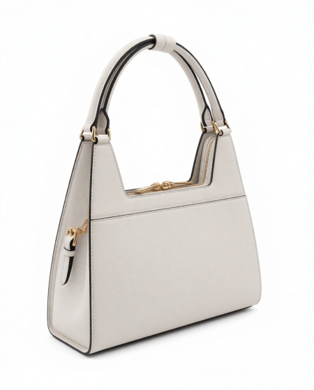 Elegant Italian Women’s Handbag in Off White (Alex Max)
