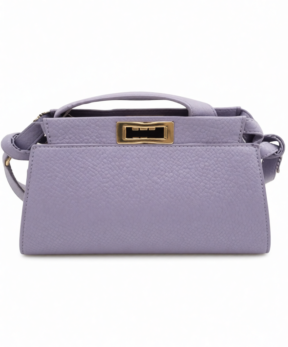 Woman's Puple Italian Handbag (ALEX MAX)