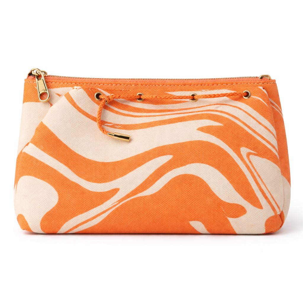 Woman's White &Orange Italian Handbag (ALEX MAX)