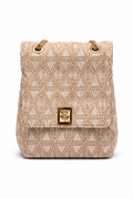 Woman's Page And Gold Italian Handbag (ALEX MAX)