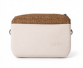Women’s white *brown Italian Handbag (JUSTO)