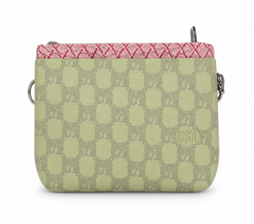 Women’s green*pink  Italian Handbag (JUSTO)