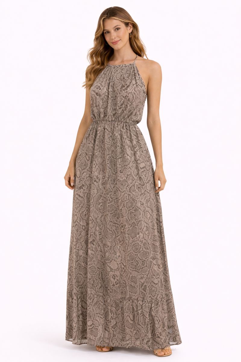 Dreses Olive snake halter style (Guess)