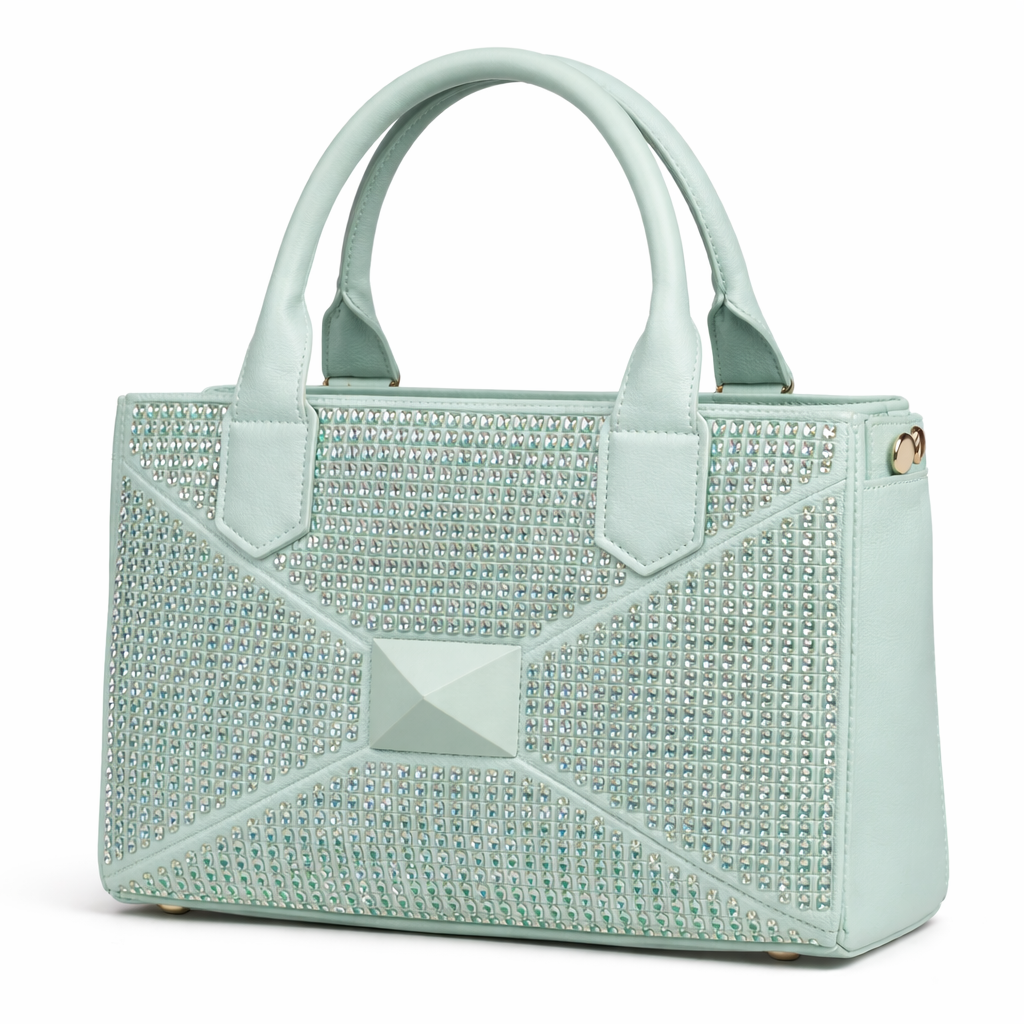 Italian Women's Handbag  Light Green(ALEX MAX)
