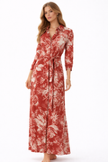 Dreses  Long floral wrap tie dress (Guess)