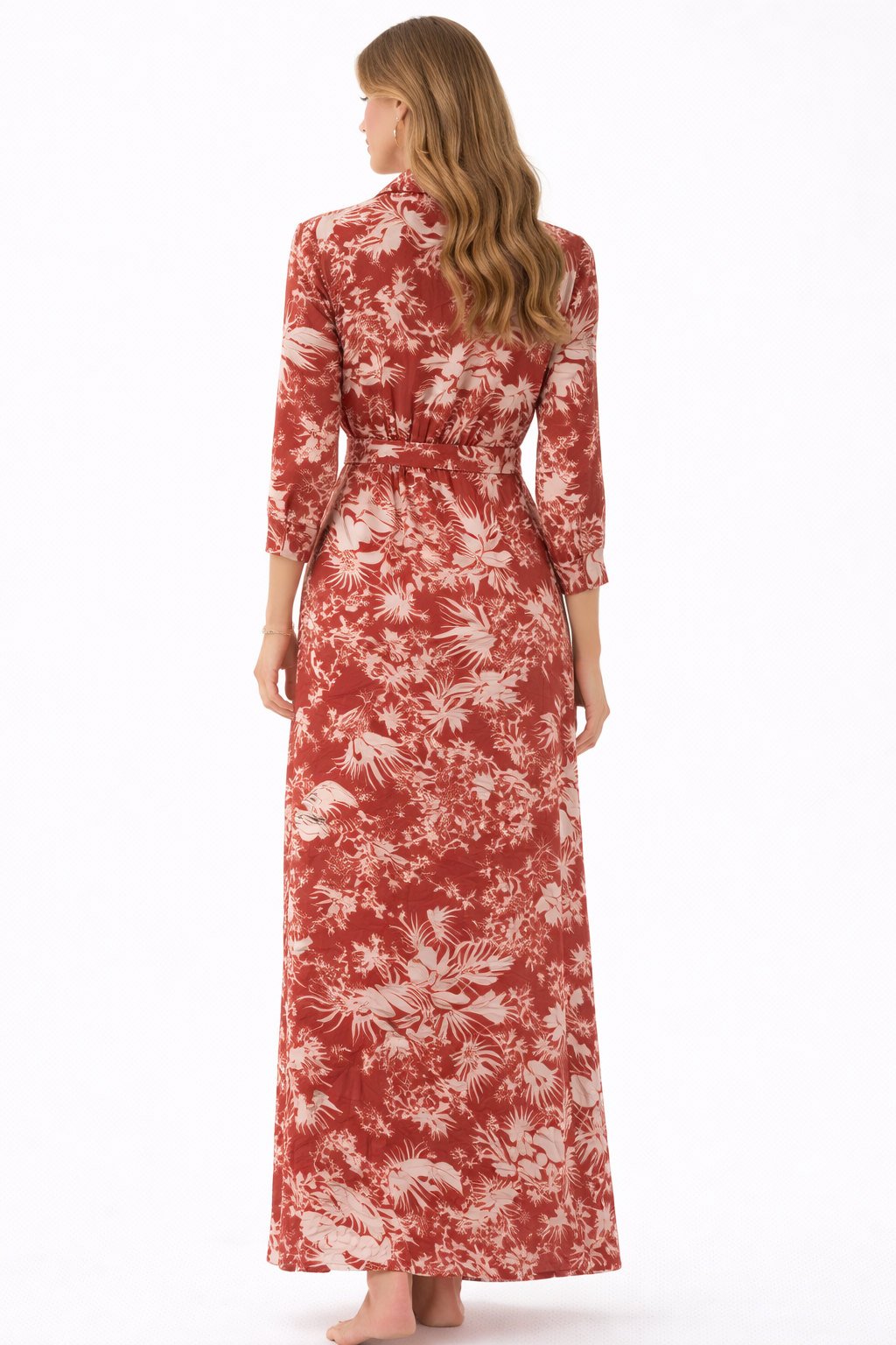 Dreses  Long floral wrap tie dress (Guess)