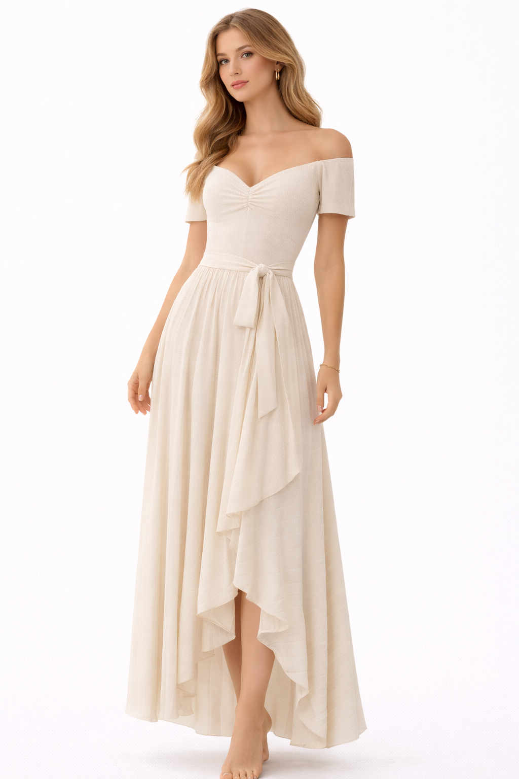 Dreses White pleated wrap tie dress( Guess)