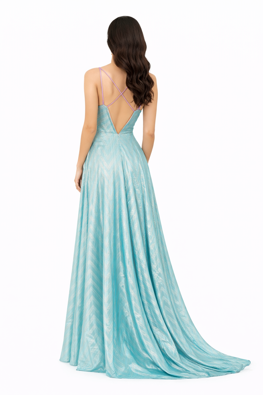 Dreses Elegant shiny turquoise pleated dress(GUESS)