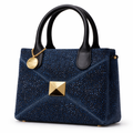 Woman's Dark Blue Italian Handbag (ALEX MAX)