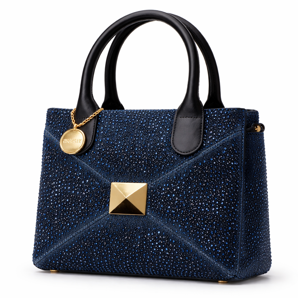 Woman's Dark Blue Italian Handbag (ALEX MAX)
